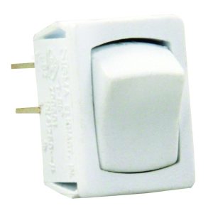 JR PRODUCTS 13645 White SPST Mini On/Off Switch