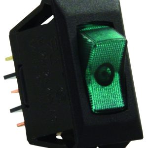 JR PRODUCTS 13695 Green/Black SPST Illuminated On/Off Switch