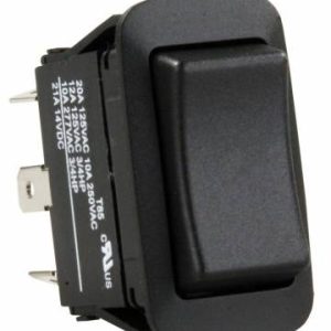 JR PRODUCTS 13845 Water Resistant On/Off/Momentary-on Switch, Black