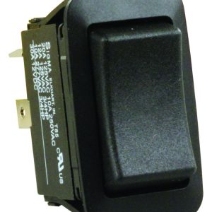 JR PRODUCTS 13865 Water Resistant Mom-On/Off/Mom-On Reversing Switch, Black