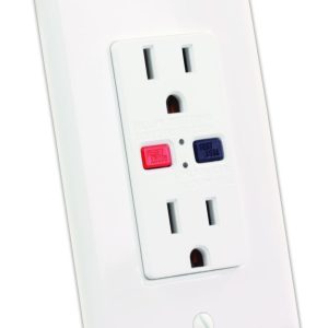 JR PRODUCTS 15005 White 120V/15 Amp GFCI Electrical Outlet