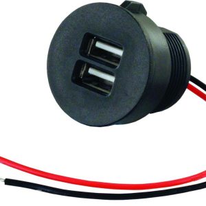 JR PRODUCTS 15115 USB Charging Port - 2 x 2.1 Amp, Black (6)