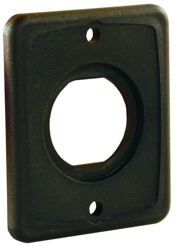 JR PRODUCTS 15155 12V/USB Mounting Plate - Single Port,Black (6)