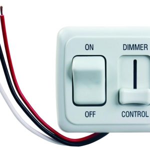 JR PRODUCTS 15205 White LED Dimmer On/Off Switch