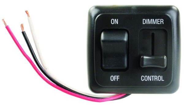 JR PRODUCTS 15225 Black LED Dimmer On/Off Switch