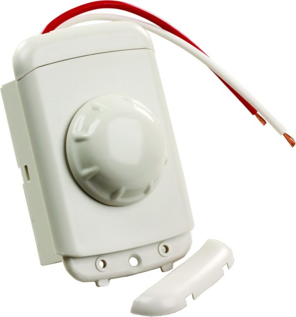 JR PRODUCTS 15235 White Rotary Dimmer Switch