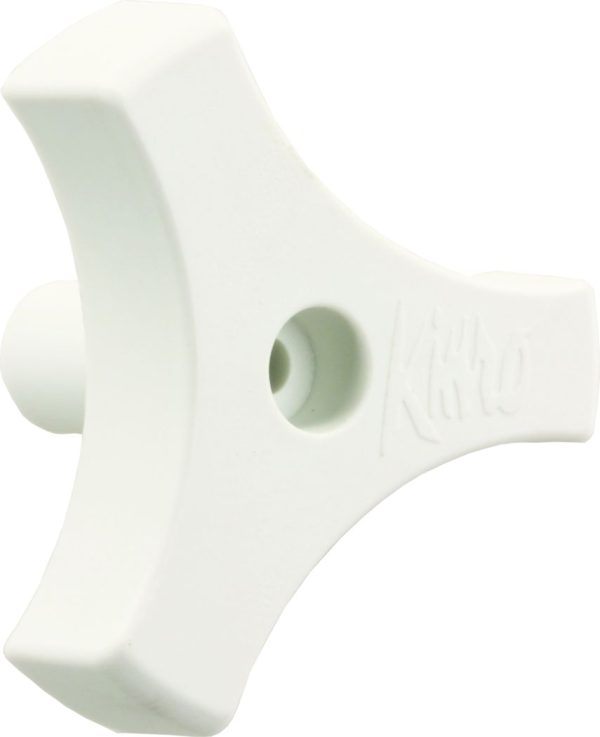 JR PRODUCTS 20165 Tri-Lug Window Knob - 9/16 INCH, White