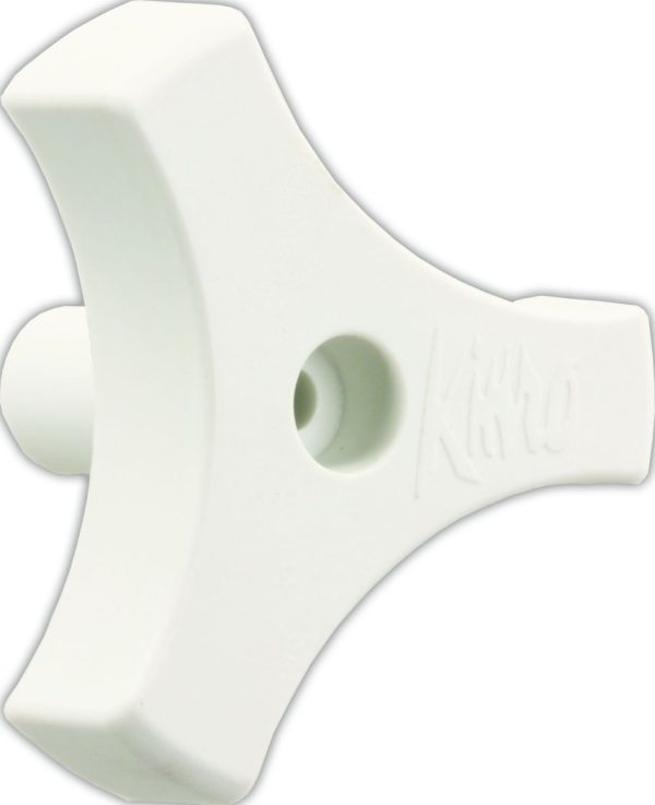 JR PRODUCTS 20185 Tri-Lug Window Knob - 13/16 INCH, White
