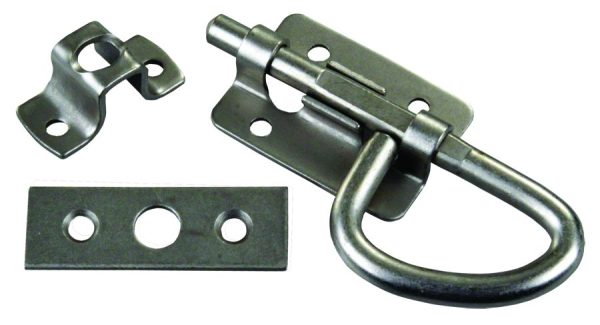 JR PRODUCTS 20655 Universal Bolt Latch - Nickel,Silver