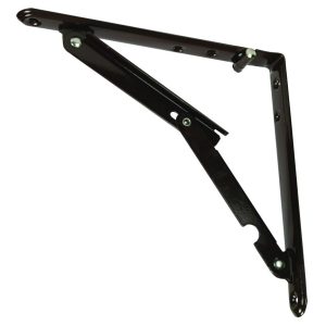 JR PRODUCTS 20735 Folding Shelf Bracket - Brown, 7.75 INCH x 7.75 INCH x 11.75 INCH