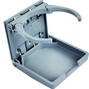 JR PRODUCTS 45622 Gray Adjustable Cup Holder