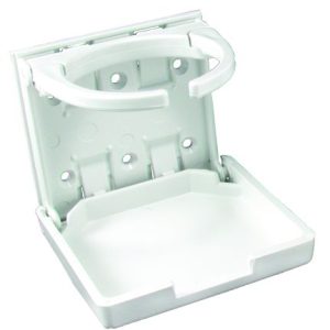 JR PRODUCTS 45624 White Adjustable Cup Holder