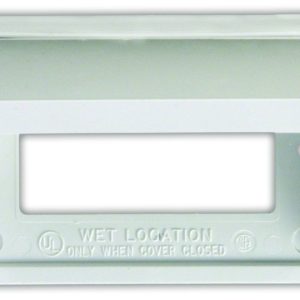JR PRODUCTS 47515 GFCI Outlet Cover,Polar White