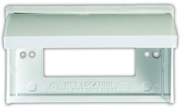 JR PRODUCTS 47515 GFCI Outlet Cover,Polar White
