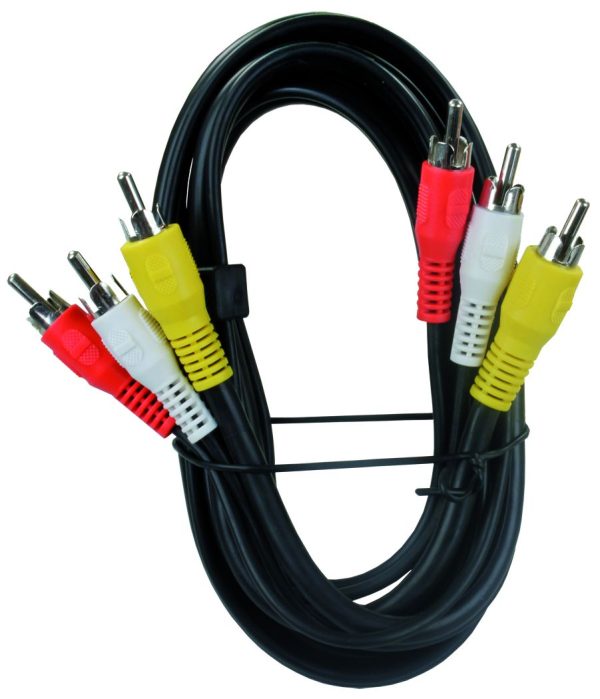 JR PRODUCTS 47935 RCA/AV Tri-Cable Jumper - 6