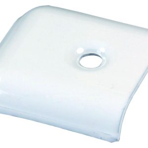 JR PRODUCTS 49655 Metal Polar White Vinyl End Caps