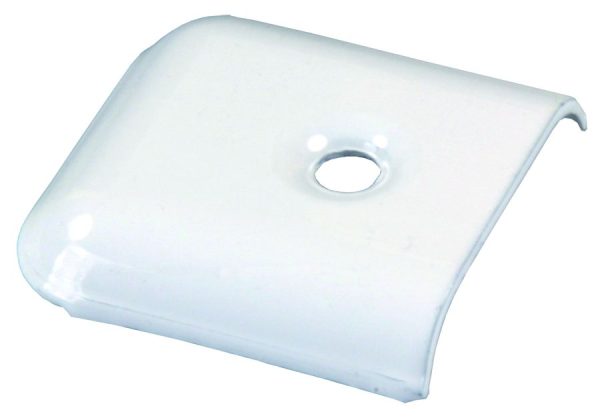 JR PRODUCTS 49655 Metal Polar White Vinyl End Caps