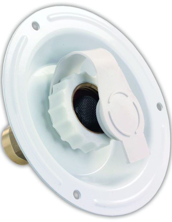 JR PRODUCTS 62115 City Water Dish - 1/2 INCH FPT, White
