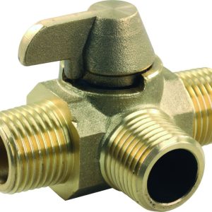 JR PRODUCTS 62255 3-Way Brass Diverter Valve - 1/2 INCH MPT x 1/2 INCH MPT x 1/2 INCH MPT