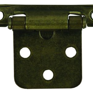 JR PRODUCTS 70585 Self-Closing Flush Mount Hinge - Antique Brass