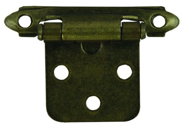JR PRODUCTS 70585 Self-Closing Flush Mount Hinge - Antique Brass