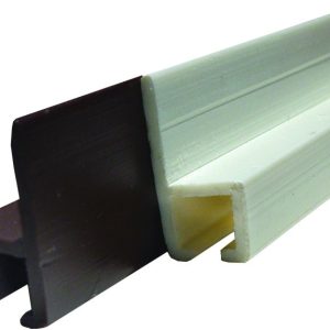 JR PRODUCTS 80351 White 96 INCH Type-C Wall Mounted Internal Slide Track