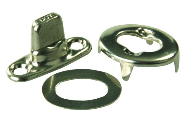 JR PRODUCTS 81595 Turn Button Assembly silver chrome, 3/4 INCH