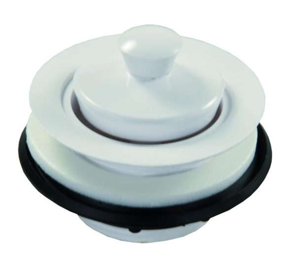 JR PRODUCTS 95095 Strainer with Pop-Up Stopper - White
