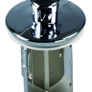 JR PRODUCTS 95245 Sink Drain Stopper; 1-1/4 Inch; Pop-Up Style; 4 Flat Plastic Stem; Chrome Plated; Single