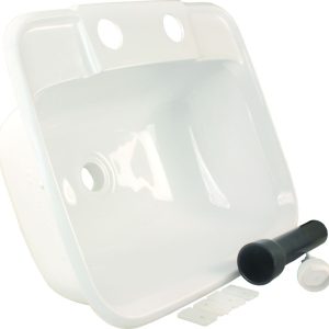 JR PRODUCTS 95351 Molded Lavatory Sink - White
