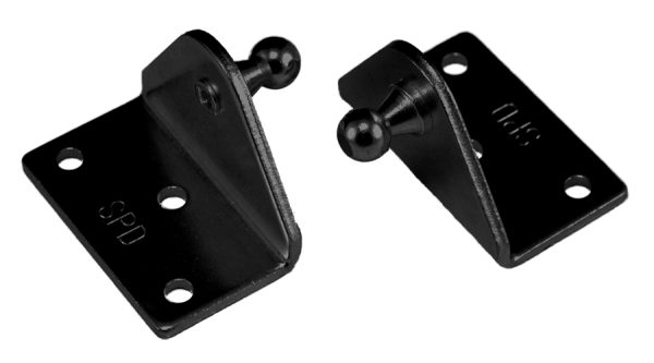 JR PRODUCTS BR1060 BR-1060 Angled Gas Spring Mounting Bracket 10mm, Pack of 2
