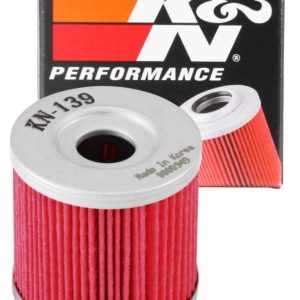 K&N FILTER KN-139 Motorcycle Oil Filter: High Performance, Premium, Designed to be used with Synthetic or Conventional Oils: Fits Select Suzuki, Arctic Cat, Kawasaki Vehicles