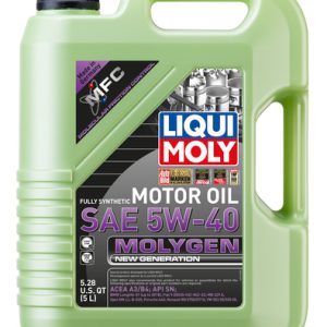 LIQUI MOLY 20232 MOLYGEN NEW GENERATION 5W-40, SAE 5W-40; Synthetic; 5 Liter Jug; Single