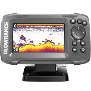 LOWRANCE 000-14178001 HOOK Ice Fishing and All-Season Pack with HOOK 4X Fish Finder, Two Transducers, Battery, Charger and Carry Case