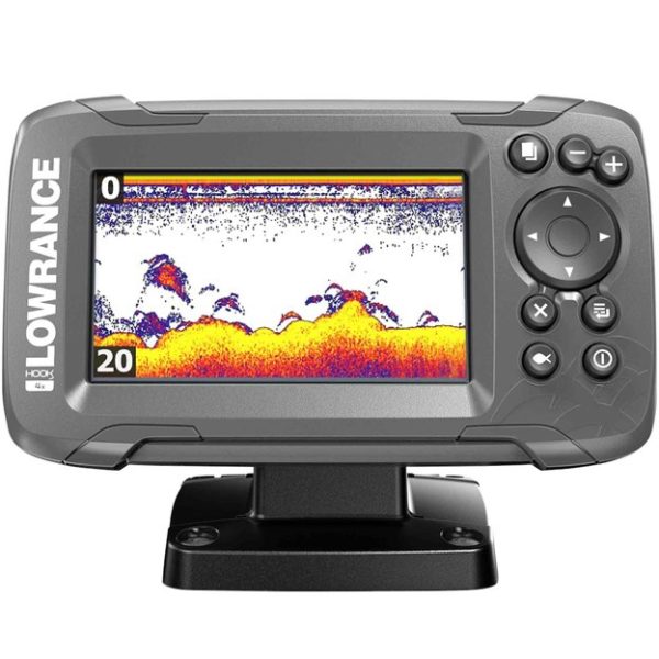 LOWRANCE 000-14178001 HOOK Ice Fishing and All-Season Pack with HOOK 4X Fish Finder, Two Transducers, Battery, Charger and Carry Case