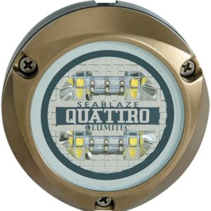 LUMITEC 101510 Lighting LED Underwater Light, SeaBlaze Quattro Underwater Light, Spectrum Full-Color RGBW,Bronze