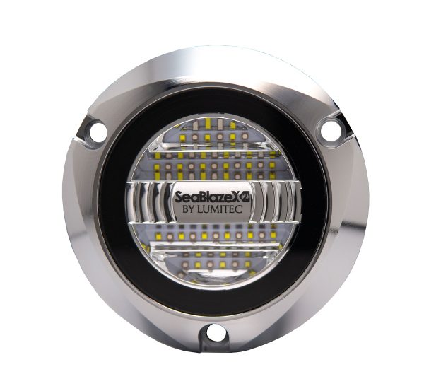 LUMITEC 101591 Seablaze X2 Spectrum RGBW LED Surface Mount Polished Housing 12/24v