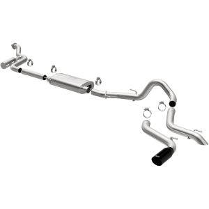 MAGNAFLOW 19678 Exhaust System Cat-Back, Overland Series, For 2024 Toyota Tacoma 2.4L, Includes High Clearance Exhaust Tip and 4 INCHBlack Chrome Tip