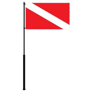 MATE SERIES FP72DIVE FLAG POLE - 72 INCH W/DIVE FLAG