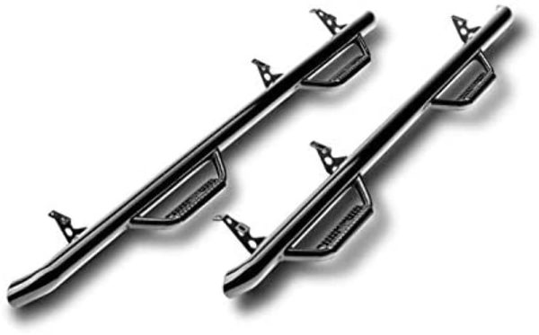 N-FAB D1980CC Nerf Steps for RAM | Cab Length, Heavy Duty Steel, Gloss Back Fits 2019-2024 RAM 1500 (New Body Style) Crew Cab All Beds, SRW Gas