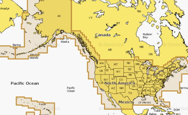 NAVIONICS 010-C1366-30 U.S. & Coastal Canada - Lakes, Rivers and Coastal Marine Charts; Navionics+; NAUS001L; On microSD/SD