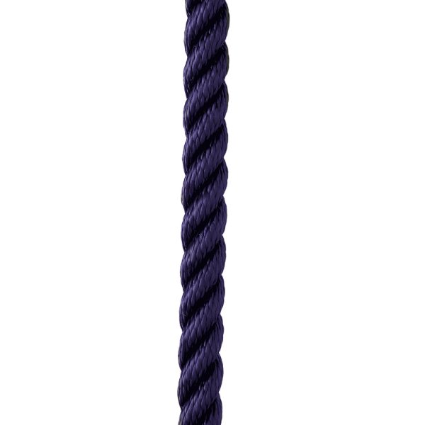 NEW ENGLAND ROPES C6053-20-00025 5/8 INCH X 25FT PREMIUM NYLON 3 STRAND DOCK LINE - NAVY BLUE