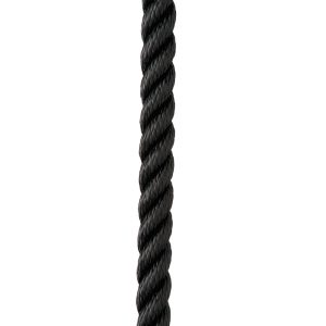 NEW ENGLAND ROPES C6054-12-00020 3/8 INCH X 20FT PREMIUM NYLON 3 STRAND DOCK LINE - BLACK