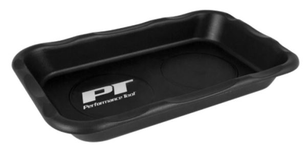 PERFORM TOOL W1285 Large Magnetic Nut & Bolt Tray for Garages and Workshops, Black, 6-Inch x 10-Inch
