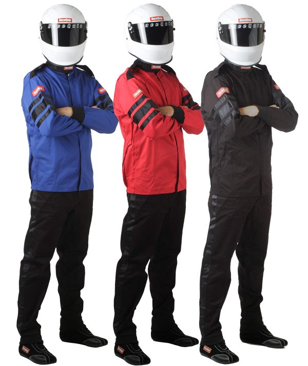 RACEQUIP 111002 Racing Driver Fire Suit Jacket Single Layer SFI 3.2A/ 1 Black Small