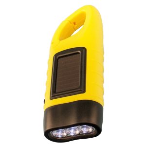 READY AMERICA 11016 HANDCRANK FLASHLIGH W/SOLAR PANEL