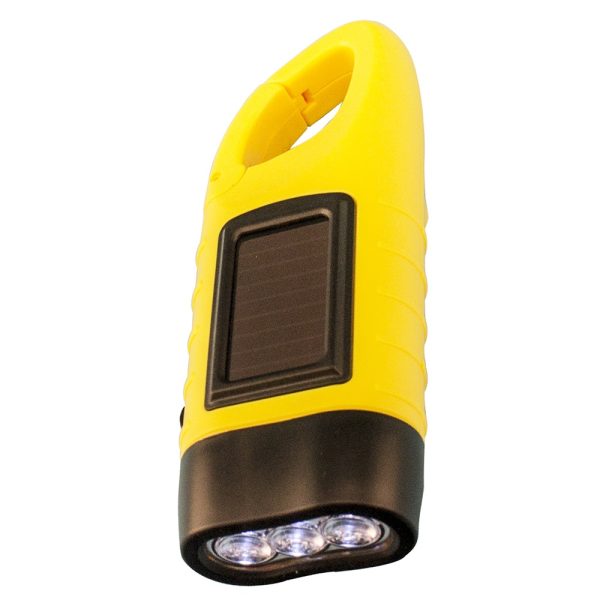 READY AMERICA 11016 HANDCRANK FLASHLIGH W/SOLAR PANEL
