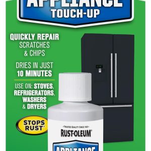 RUST-OLEUM 213174 Paint .6-Ounce Specialty Brush Bottle Appliance Touch Up, Black, 0.6 Ounce