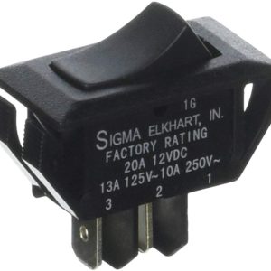 RV DESIGNER S321 Collection Rocker Switch 10A Mom On/Off, Black