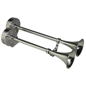 SCHMITT & ONGARO 10028 ONGARO DELUXE SS DUAL TRUMPET HORN - 12V